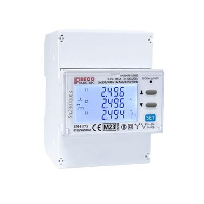 China Energy Management System Modbus 3 Phase Power Analyzer EM4373 CT 3*230/400V 0.05-5 6 A for sale