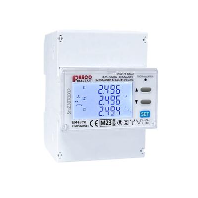 China Three Phase MID Approved EM4370 3*120/208V... 3*240/415V 5 65 A Energy Meter for Solar for sale