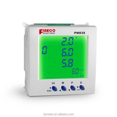 China Install Panel Mounted PM835 96*96mm Solar Analog Panel Meter 5A AMR Energy Meter for sale