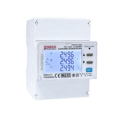 China MID approved EM4373 3*230/400V 0.05-5 6 A Three Phase Power Analyzer Digital Display for sale