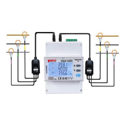 China Multifunction Electrical Monitoring LCD Power Analyzer with Rogowski Coil Meter EM4374 for sale