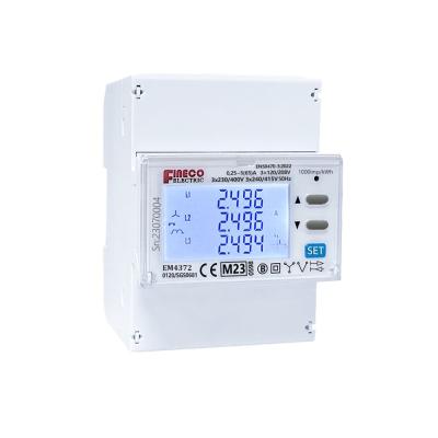 China 65A Modbus 3 Phase Power Analyzer Energy Meter for Measuring Energy Range 0-999999.99 for sale