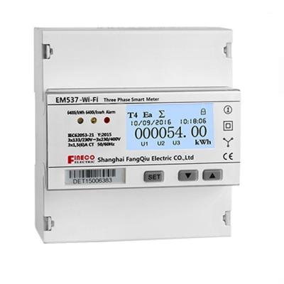 China EM537 WiFi 3*133/230V 3*230/400V 5 65 A Wireless KWH Digital Bidirectional Power Meter for sale