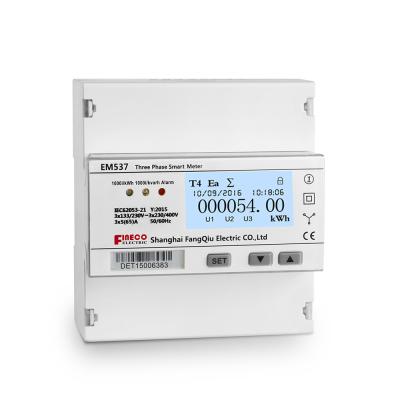 China EM537 Three Phase Energy Meter with Easy Installation 3*133/230V to 3*230/400V 5 65 A for sale