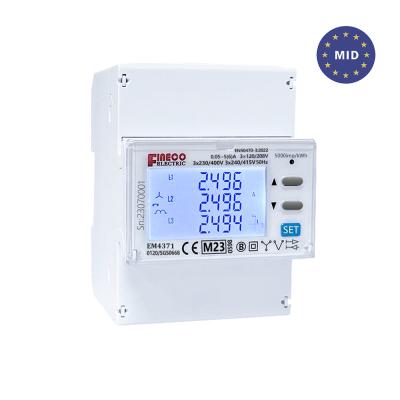 China EM4371 MID Approved Energy Meter 3 Phase Power Analyzer 65A Modbus Intelligent KWH Meter for sale