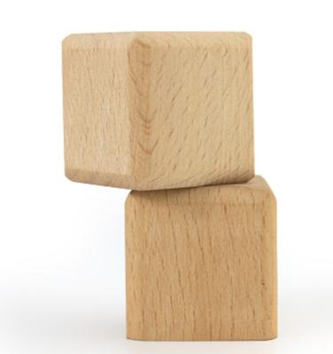 China Europe Square Blocks Hot Selling Natural Solid Beech Block Wooden Toy for sale