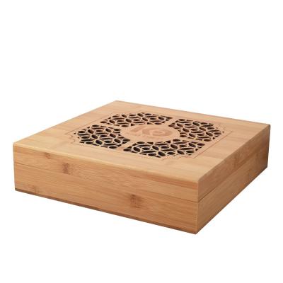 China Modern Luxury Large Bamboo Box Decorative Box For Storage Home Locking Bamboo Box for sale