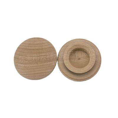 China Non Spill Wooden Beech Lids Caps For Bottles Or Jars for sale