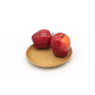 China Europe Natural Soild Wooden Tray Cake Dish Round Serving Tray for Snack, Breakfast and Coffee Table Decor for sale