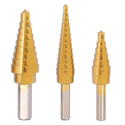 China Factory Supply HSS 6542 Stepped Cone Drill Bit 6542 High Speed ​​Steel Stepped Bits for sale