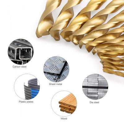 China Hot Sales HIGH SPEED STEEL Gold All Size Steel Twist High Speed ​​Handy Sharpening Drill Bit for sale