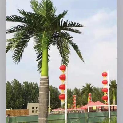 China Minimalist Artificial King Coconut Palm Trees Fiberglass Trunk Use For Outdoor Decoration for sale