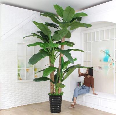 China Home Decoration 12ft Large Artificial Banana Faxu Bonsai Plants Home Office Can Mix Size for sale