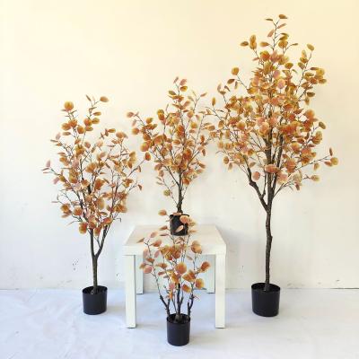 China Fashion Trend Artificial Fabric Leaf Trees Faxu Money Tree Plants For Home Decoration for sale