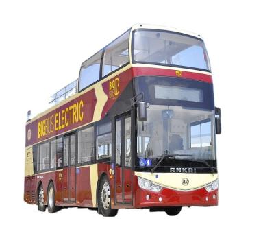 China ANKAI Double deck citybus 12 meters 78seats open top with safety roof tourist bus for sale