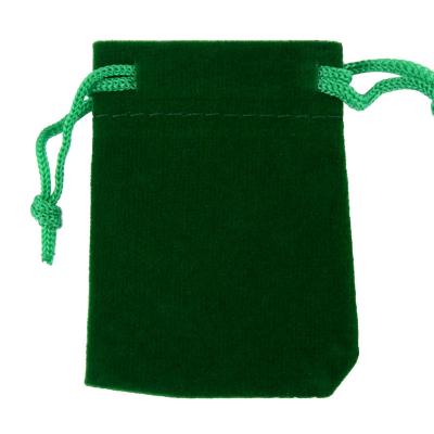 China High Quality Recyclable Jewelry Velvet Pouch Bag Custom Logo Green Jewelry Packaging Bag for sale