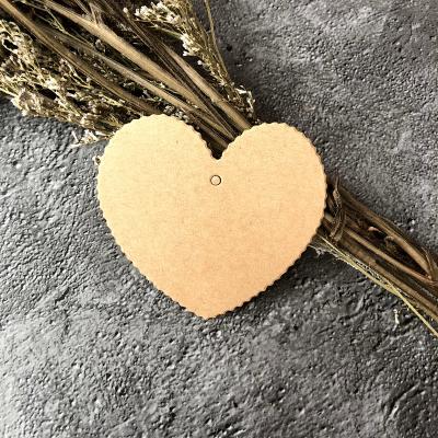 China paper & Cardboard Heart Shape Kraft Paper Card Hang Tag Swing Tag Without Logo for sale