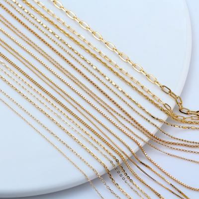 China Wholesale 14K RINNTIN Kolye Gold 14K Gold Pure Gold Nickel Free GC AU585 Pure Gold Solid Gold Chain Link Chains for sale