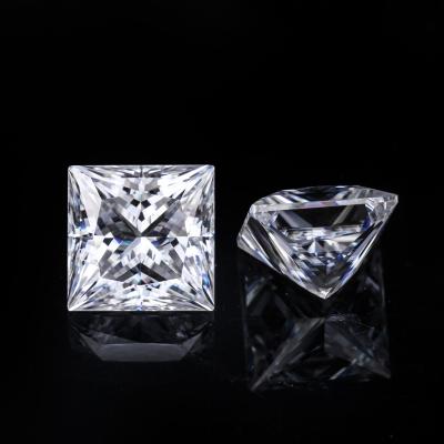 China High Quality Princess Cut Loose Moissanite Diamond In Stock VVS Color Clarity Moissanite RINNTIN MSQ01 D for sale