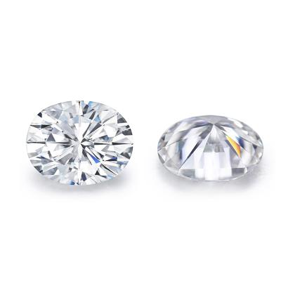 China Moissanite RINNTIN MOV01 Color E-F VVS Loose Moissanite Factory Wholesale Oval Cut Loose Moissanite Stone for sale