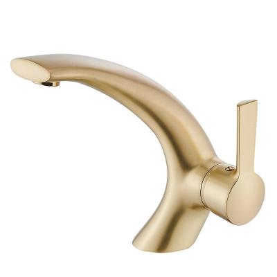 China Other Basin Faucet Bathroom Mixer Tap Brushed Gold / Chrome Hot And Cold Faucet for sale