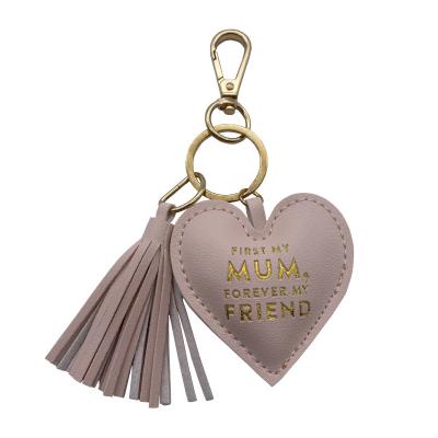 China Small Tassels Mother's Day Accessories Bag DIY Key Chain Decoration Cute Heart Pendant Tassels Key Chain Ring for sale