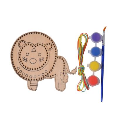 China Art Craft Wooden Capacity For Kids Practice Handmake Non-toxic DIY Creative Embellishment for sale