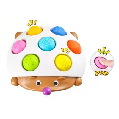 China Cute Kids Toys Christmas Baby Animal Shape Noise Free Bubble Push Finger BPA Silicone Squeeze Hedgehog Busy Sensory Toys for sale