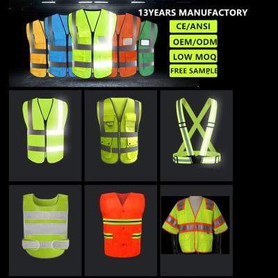 China Water Proof China Factory Construction Fluorescent Yellow Jacket With Zipper Pockets For Road Security Clothing for sale