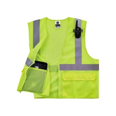 China Other High Quality White Blue Customized Logo Reflective Safety Vest for sale