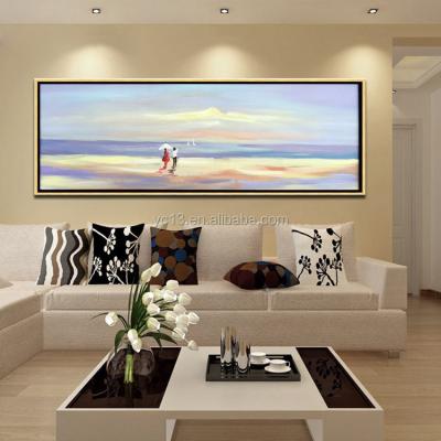 China Abstract Home Decorative Art Picture Printing Knife Lovers in the Waves Canvas Oil Painting for sale