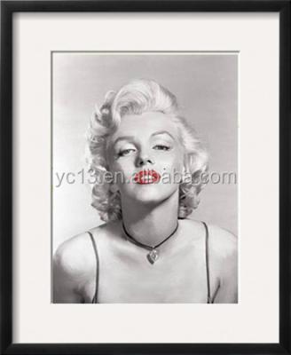 China Modern Black And White Picture Of Marilyn Monroe With Red Lips Art Canvas Print Painting By Machine for sale