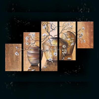 China It has the best sunproof and waterproof nature for a long term lord shiva painting 5pcs panel home decor oil painting for sale