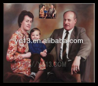 China It has the best sunproof and waterproof nature for a long term custom made oil painting reproduction of photo portrait family photo wedding pictures for sale