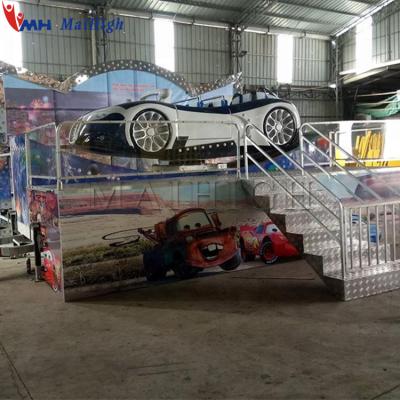 China High Quality Steel+FRP Trailer Mounted Amusement Rides Mini Flying Car For Sale Era Spinning Car Rides for sale