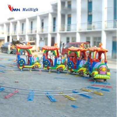 China FRP+steel Train Rides On Rail Mall Mini Trains Kids Electric Track Train for sale