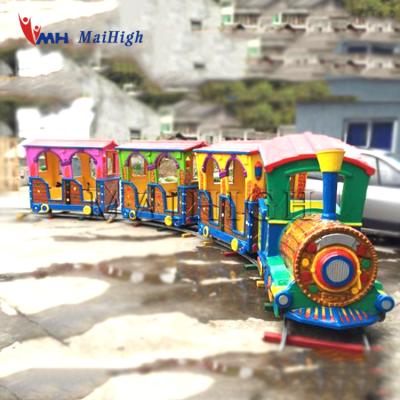 China Cheap FRP+steel factory kids rides electric 14 seats track train ride for kid on sale for sale