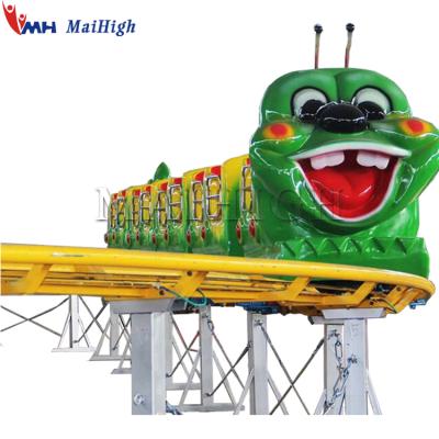 China Amusement Park Factory Sale Worm Mini Roller Coaster Ride For Green Family Various for sale