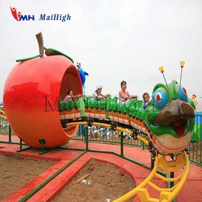 China Amusement Park Factory Amusement Equipment Fruit Direct Worm Dragon Roller Coaster for sale