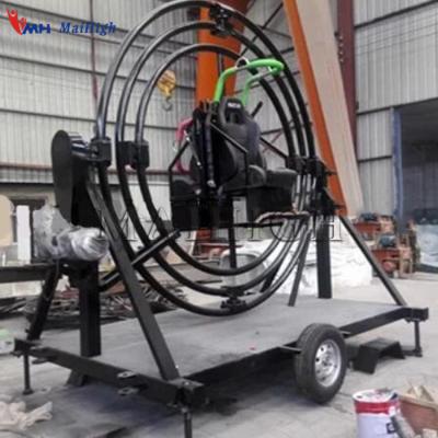 China Factory Wholesale Price Carnival Outdoor Ride Human Gyro Trailer Mounted 3D Space Ring Rides for sale