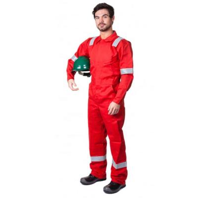 China Personal Protective Equipment Customize LOGO Industry Work Wear Uniform Class 2 High Visibility Color Stability To Light FR Cotton Coverall for sale