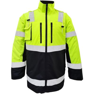 China High Visibility Wholesale Water Proof Construction Safety Hi Vis Reflective Material Safety Jacket for sale