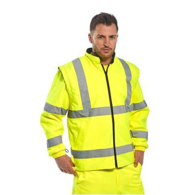 China Water proof China manufacture high quality 100% Vis Fluorescent Reflective Safety Yellow polyester hi waterproof jacket for unisex for sale