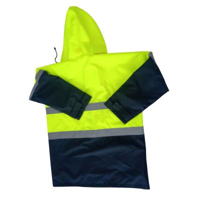 China OEM&ODM 3M Reflective Rain Coat Windproof Waterproof Factory Customized Polyester Work Raincoat For Adult for sale