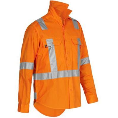 China Breathe 3M Shirts High Quality Wholesale Safety High Visibility Class 2 Orange Work Force Work Shirt From China for sale