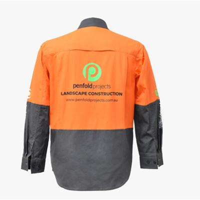 China Breathe CE/ANSI Certificate High Visibility Customize Reflective Safety Hi Vis Safety Orange Clothing Shirt For Men for sale