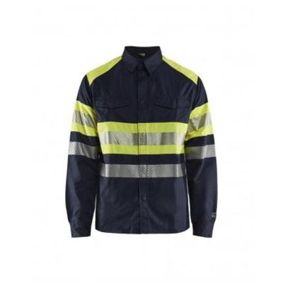 China Breathe Fluorescent Yellow Style Top Vis Shirt For Men Reflective Working Safety Outdoors From HUIKANG for sale