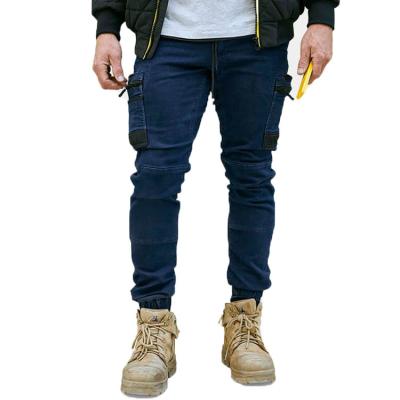 China Wholesale Customized Workplace Multi-pocket work cargo jeans cotton fashion stretch work protection and pants for men for sale