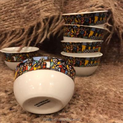 China Viable Wholesale Cawa Fine Cup Ethiopian Porcelain Coffee Mug Set 6 for sale