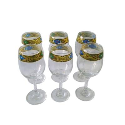 China 2022 Food Grade Safe Hot Sale Wine Cup Set 6pcs Tilet Glass Zuria for sale